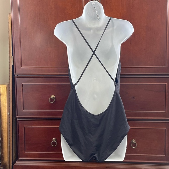 Cos cross back black one piece swimsuit - Picture 3 of 5